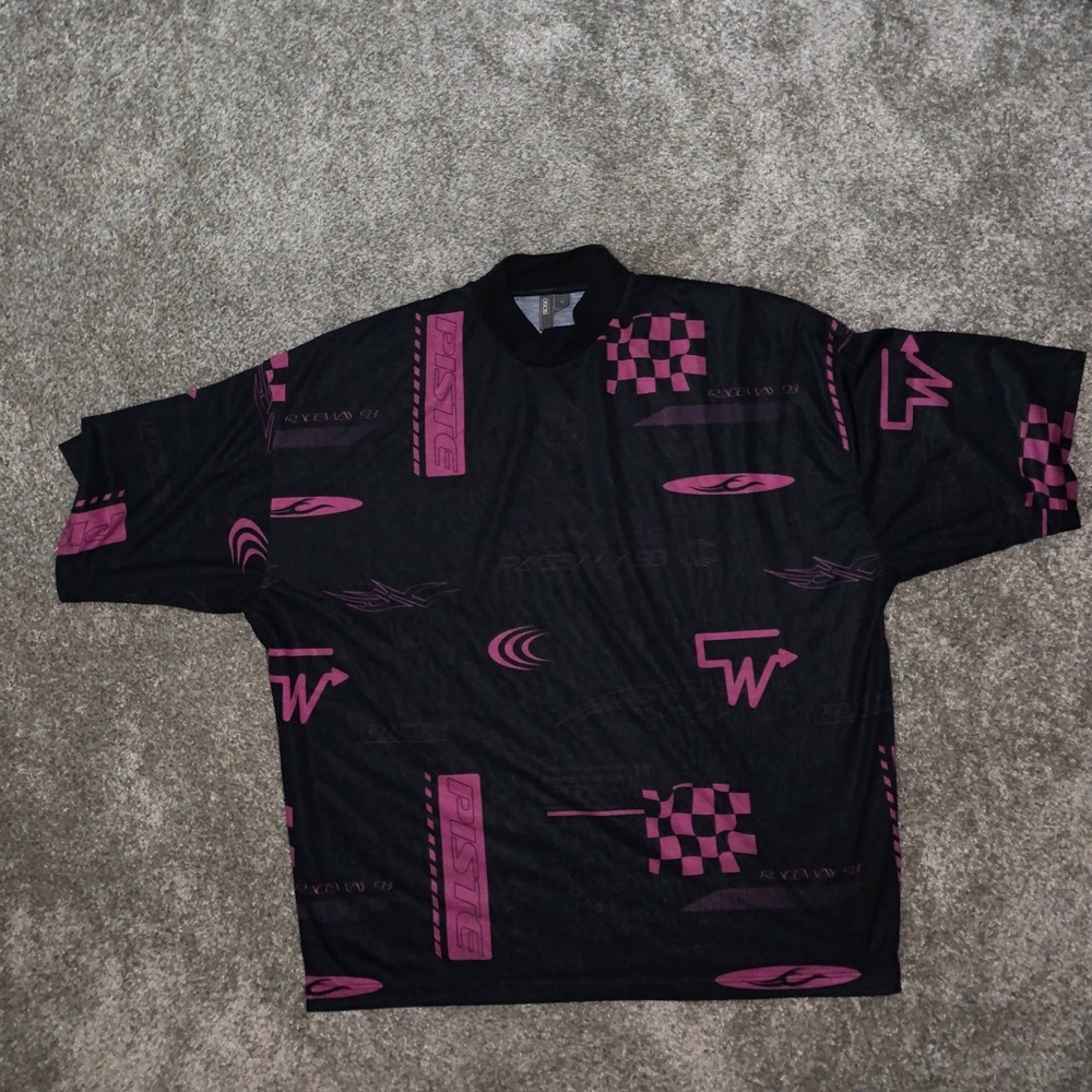 asos raceway black & pink shirt - Picture 3 of 6